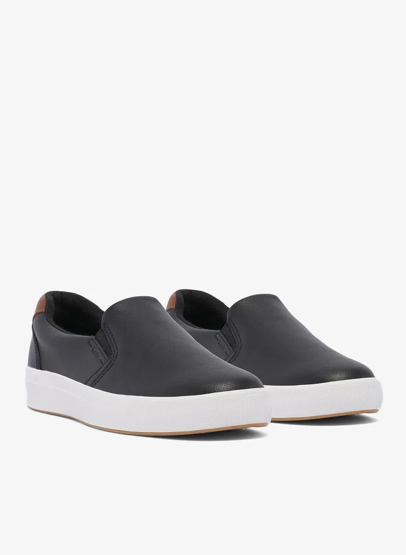Keds black Keds Women's Pursuit Slip On Leather Casual Sneaker Black for Women | Best Price UAE